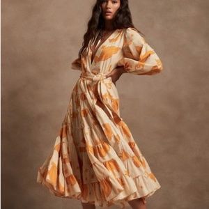 Cotton Wrap Maxi Dress by Banana Republic